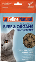 Feline Natural Freeze Dried Cat Treats – New Zealand Single-Source Protein Treats for Cats - Grain-Free Healthy Cat Snacks, Beef Bites, 1.76oz