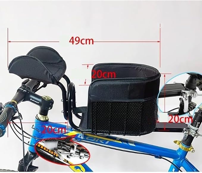 Bike Pet Seat with Internal Safety Tether – Front Bicycle Dog Carrier, Steel Frame Support, Breathable Mesh & Soft Cushion