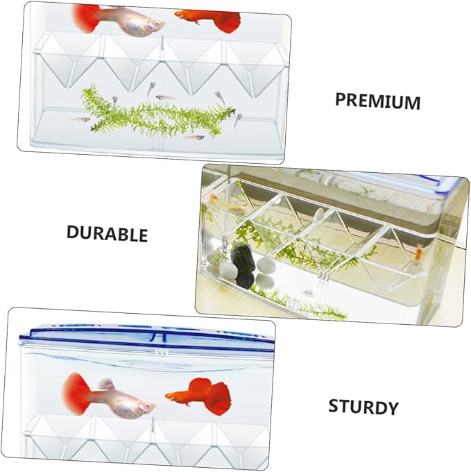 BESPORTBLE 1pc Self-Floating Fish Hatching Box Shaped Partition for Safe Fish Breeding Isolation Tank for Small Reproduction High Transparency and Air Circulation