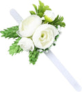 Pet Collar Flower Dog Wedding Flower Bow Tie Removable Floral Accessory for Dog Collar Elegant Rose Charm for Wedding Ceremony Puppies Cats Grooming, Pet Photo Prop (White)