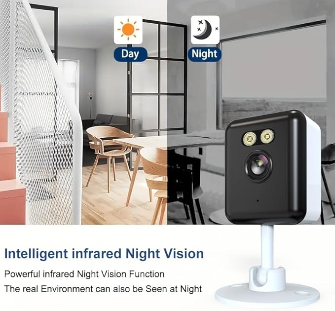 4pcs 5MP WiFi Camera,Cameras for Home Security with Night Vision,Pet Cameras with Phone App,2K Indoor Security Camera,Motion Detection,2-Way Audio,WiFi Home Camera,24/7 SD Card Storage (3)