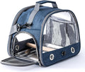 Portable Bird Carrier Bag, Parrot Breathable Shoulder Bag, Travel Parakeet Travel Cage with View Window, Small Bird Rat Clear Cage with Standing Perch Tray, Pet Outdoor Vet Visit Holder Handbag