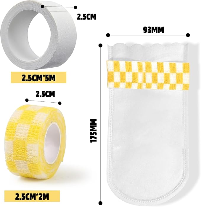 Disposable Boots for Real Duck Feet, Bumble Foot for Duck Supplies with Bandage, Large Size (Yellow, 20 PCS)