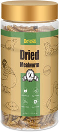BeyondFeed™ Dried Mealworms - Premium High-Protein Feed for Chickens, Ducks, Birds, Reptiles, Fish, Hamster, Turtles and More (1.23 oz/ 35g)