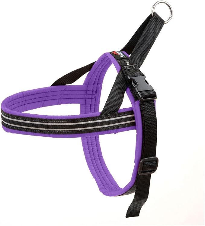 ComfortFlex Sport Dog Harness – No-Choke, Fully Padded, Non-Chafing Harness with Control Handle – Reflective, Lightweight, Adjustable for Active Dogs – Medium, Purple