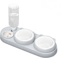 Marchul 3-in-1 Cat Bowl, Ceramic Food and Water Bowl Set, 15° Sloped Design, for Indoor Cats, Small Dogs, and Medium Dogs