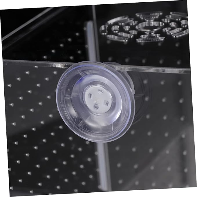 FRCOLOR Modern Fish Tank Isolation Box Clear Aquarium Breeding Box Suction Cup Ideal for Guppies and Betta