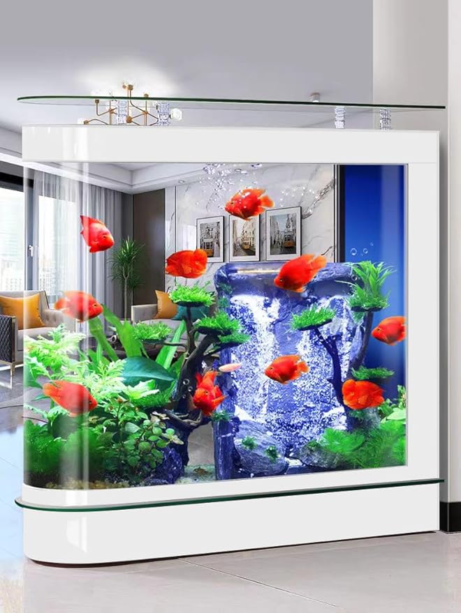 Rectangular White Large Fish Tank Deluxe Version 126 Gallon