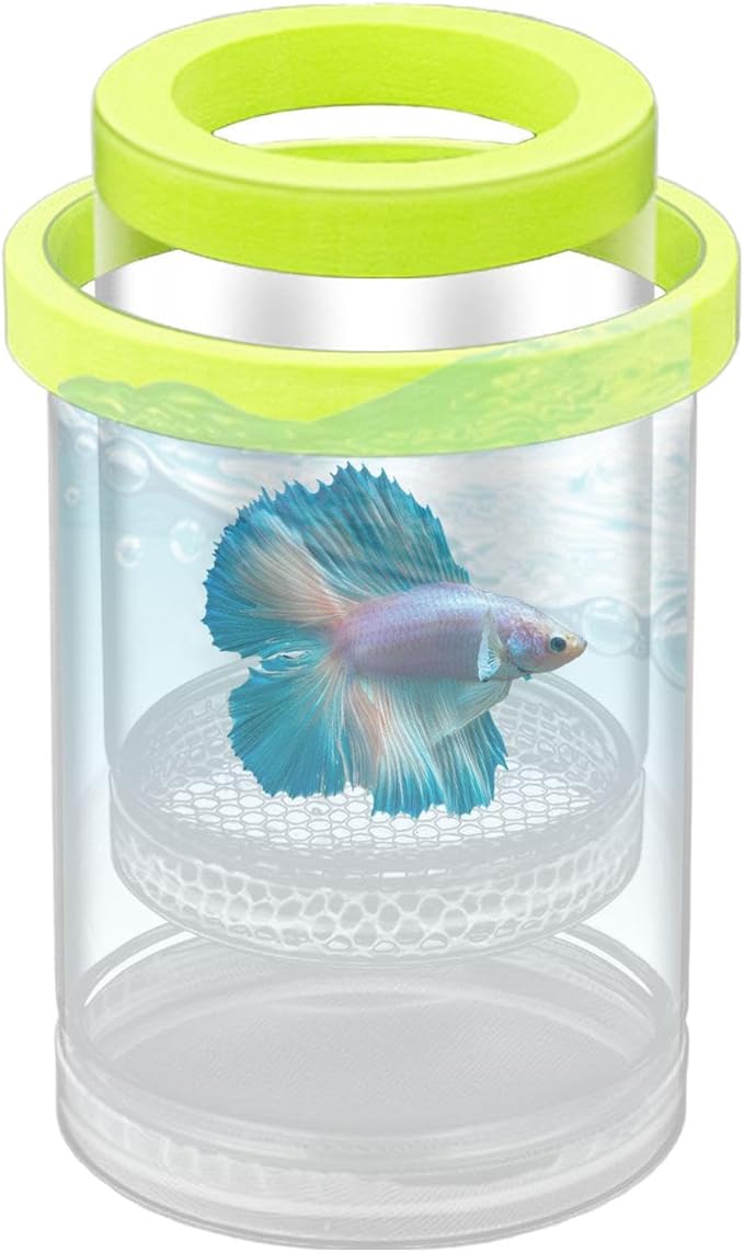 Floating Fish Isolation Box for Fish Tank, Floating Aquarium Breeder Hatching Box Clear Egg Isolation Net Incubation Boxes for Clownfishes Betta Guppy