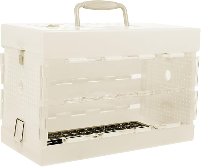 TOYANDONA Bird Carrier Travel Cage for Small Pets Portable Parrot Cage with Comfortable Handle for Hiking Camping and Travel Spacious Design with Vents for Optimal Airflow