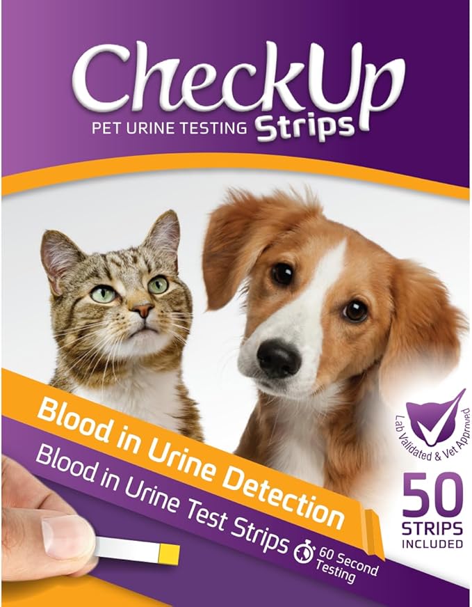 KIT4CAT CheckUp Testing Strips x 50 (Blood in The Urine Test Strips for Cats & Dogs)