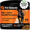 Pet Honesty Hip & Joint Turmeric Health - Joint Supplement for Dogs, Omega-3 Fish Oil, Turmeric to Support Overall Health & Ease Stiffness - Advanced Pet Mobility Support - 90 Ct (Pumpkin)
