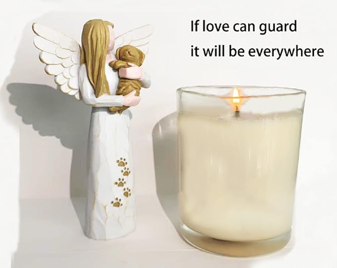Dog Memorial Gifts for Loss of Dog, Pet Memorial Gifts, Resin Angel Statues,Sculpting Angels，Pet Sympathy Gifts(White)