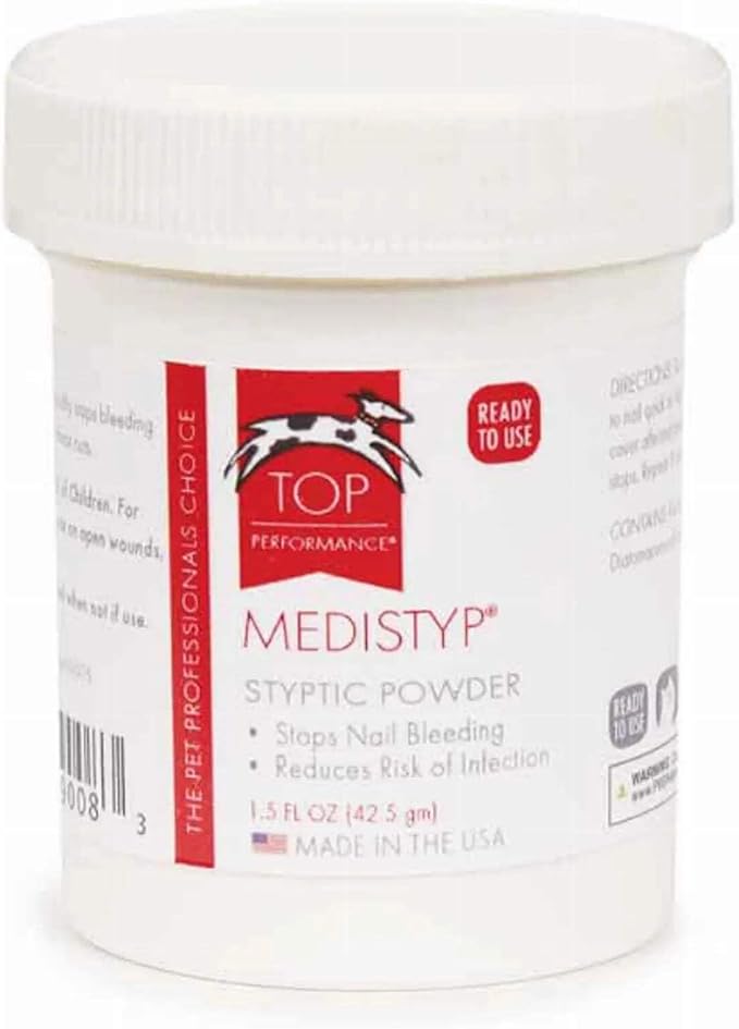 Top Performance MediStyp Pet Styptic Powder with Benzocaine, 1-1/2-Ounce,white