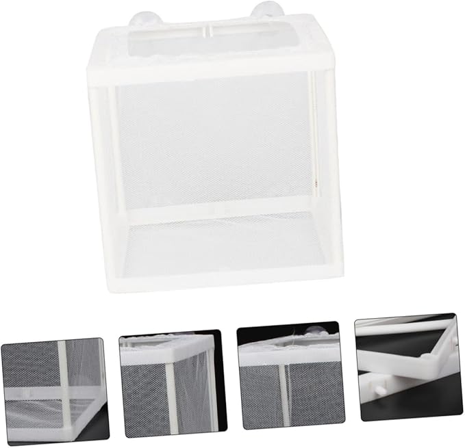 Milisten 2pcs Tropical Fish Breeding Tank Cup Isolation Box for Fish Easy to Install Aquarium Incubator Net for Safe Breeding and Hatching Color