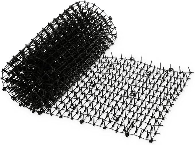 Gardener's Supply Company Cat Scat Mat | Harmless & Non-Toxic Animal Deterrer for Indoor Outdoor Garden & Plant Protection | 6.5 Feet Long - Easy to Cut to Size - Black