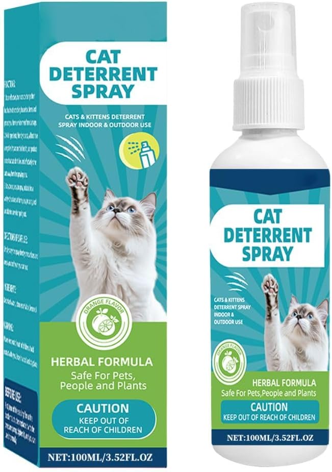 Cat Deterrent Spray,Safe Indoor & Outdoor Deterrent for Furniture & Carpet Protection, Effective Training Aid with Natural Ingredients,Non-Toxic Anti-Scratch
