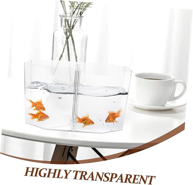 Toyvian Fish Breeding Tank Divider Isolation Box for Betta Shrimp Small -Transparency Safe Design Dual Compartment Aquarium Decor