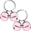 Cat Bells, 4 Loud Copper Collar Bells for Cat Dog Pet Tracker Training(pink)