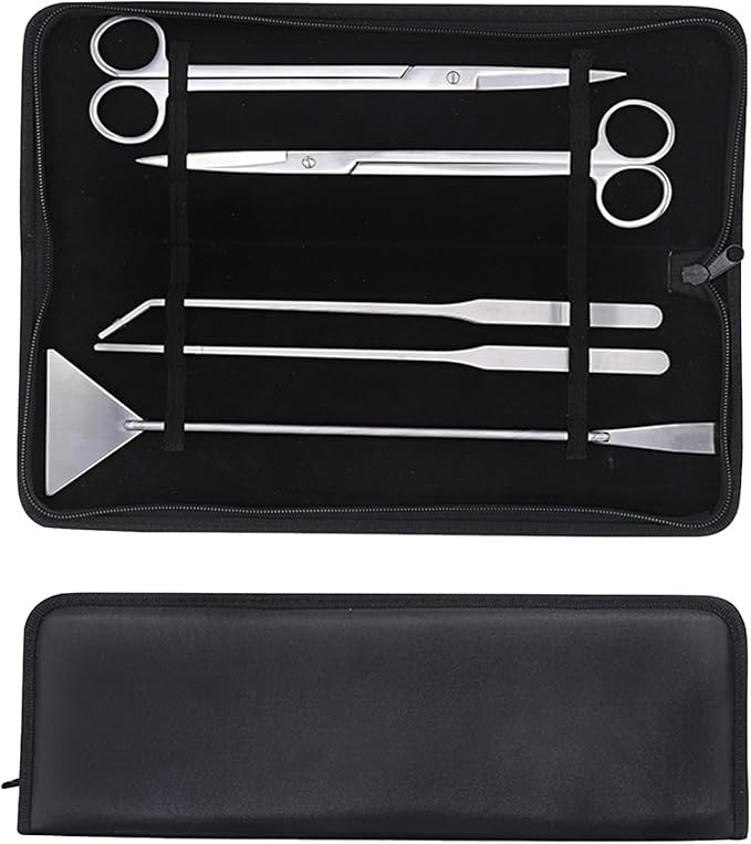 5 Pack Aquarium Scissor Tweezers Spatula Tool 5 in 1 Stainless Steel Aquascaping Tools Set Starter Kits