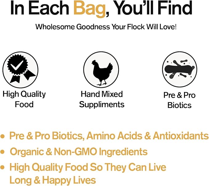 Naturally Fortified Treats – Protein Rich Supplement Suitable for Chickens, Hens and Ducks, Hand Mixed with USA Grown Ingredients – Equinox Blend – 32oz