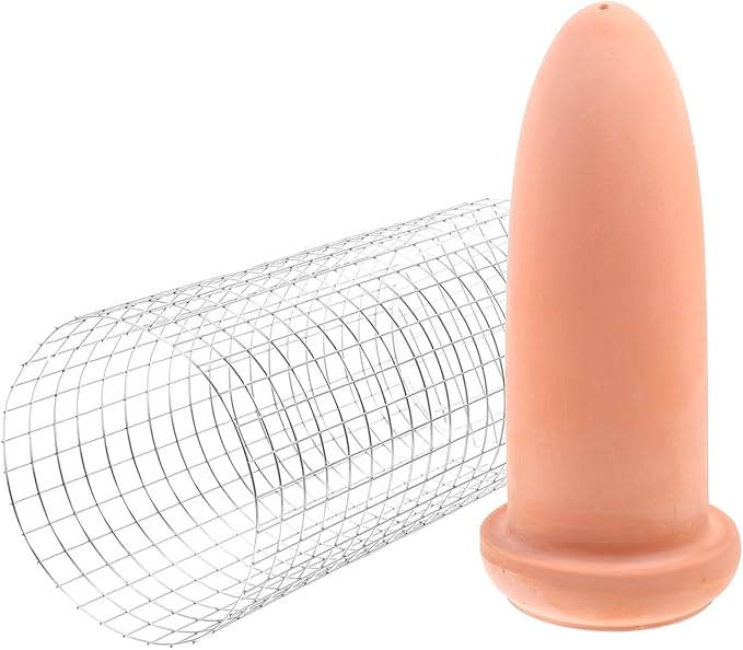 Yardwe Fish Spawning Breed Cone and Shrimp Breeding Bucket, Ceramic Breeder Box for Aquarium Freshwater Fish and Angelfish Reproduction with Isolate Net, 9.05X3.93X3.93Inch