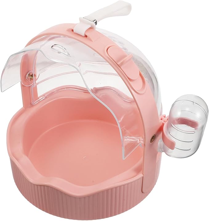 Veemoon Parrot Travel Cage Portable Lightweight Bird Carrier Cage with Breathable Design Large Space for Outdoor Use Suitable for Small Parakeets and Conures in Soft Pink