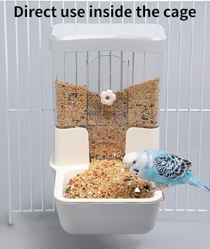 Automatic Bird Feeder, Slide Down Design, No Mess, Suitable for All Birds, Removable Tray for Easy Cleaning
