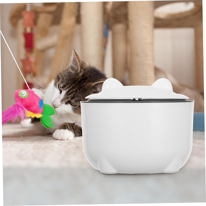 POPETPOP 1set Sealed Cat Litter Waste Container with Convenient One-Button and Trash Bags Design for Pet Waste Storage Grey Color Included