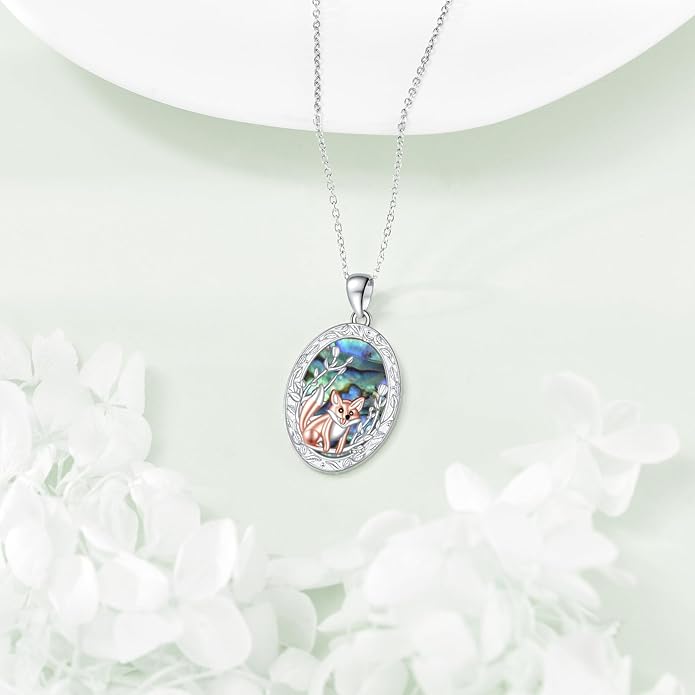 KZX Cat/Dog/Phoenix/Eagle/Whale/Shark/Puffin/Starfish/Chicken/Butterfly/Owl/Bee/Frog/Seahorse Necklace Sterling Silver Animal Pendant Jewelry Gift for Women