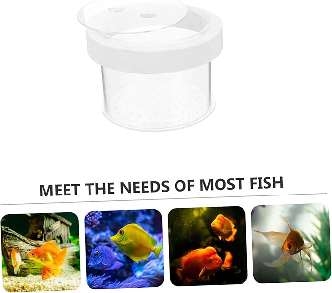 Didiseaon 3pcs Floating Acrylic Fish Breeding Box Fish Tank Isolation Container for Small Easy to Remove Water Quality Friendly Cover