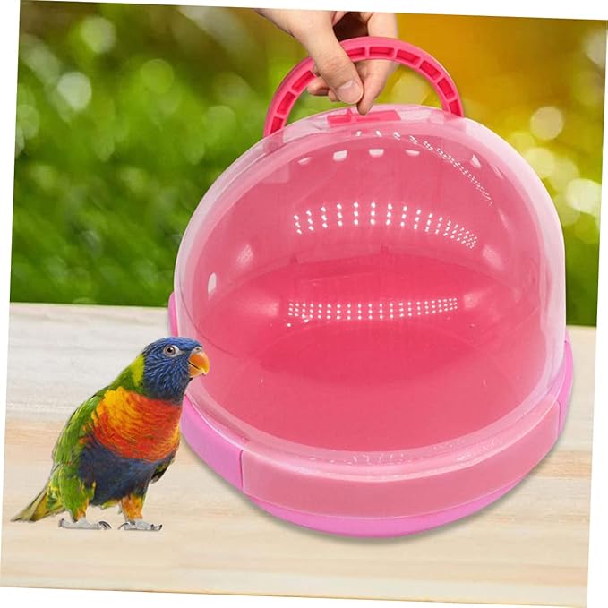 Happyyami Portable Bird Carrier Cage View Handheld Travel Cage for Parrots and Birds Breathable Design for Comfort and Ventilation for Outdoor Use
