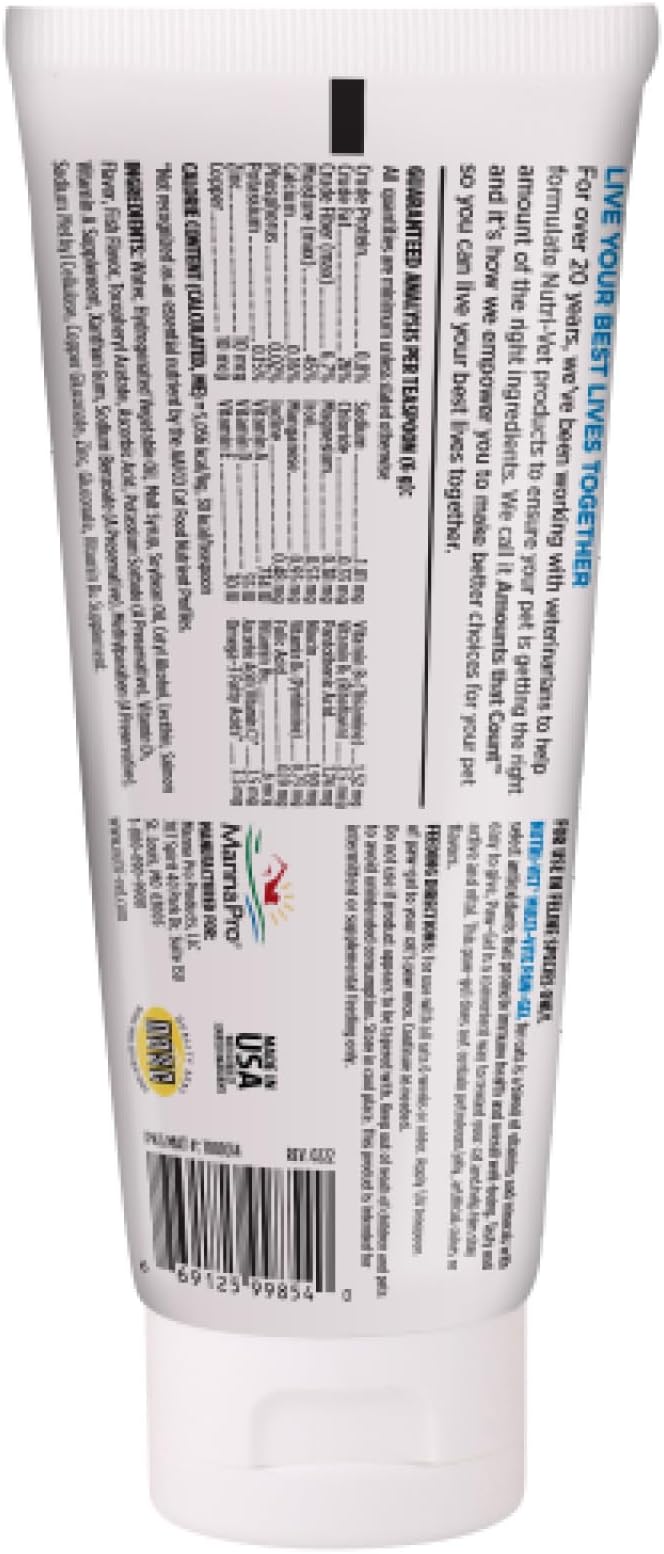 Nutri-Vet Multi-Vite Paw Gel for Cats,Daily Vitamin,Kitten Supplies,Immune Support,Cat Vitamin,Potent Antioxidants,Multi-Vitamin Paw Gel,Senior Feline Supplements,3 oz,(Pack of 2)