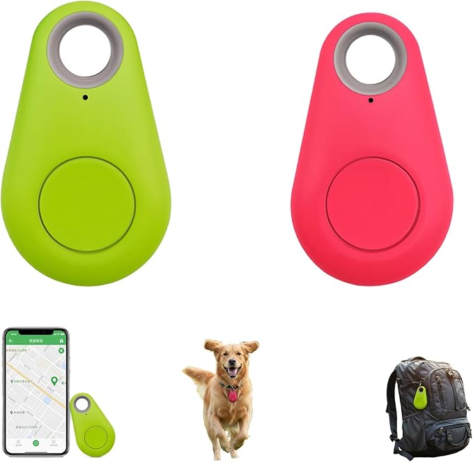 Two-Way Alarm Pet Location Tracker with Real-Time Tracking for Dogs, Cats, Keys, and Luggage, Waterproof Anti-Loss Device for Outdoor and Travel Use (Mixed,2Pcs)