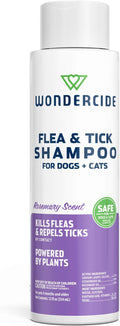 Wondercide - Flea & Tick Shampoo for Dogs and Cats - Flea and Tick Treatment with Natural Essential Oils - for Pets Over 4 Months - Powered by Plants - Rosemary - 12 Fl oz