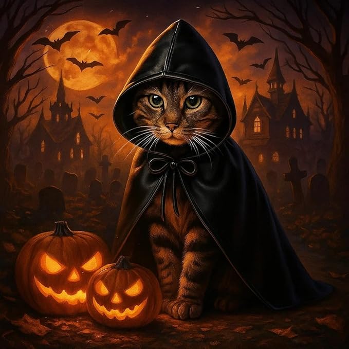 Black Bat Cat Cloak and Costume, Funny Bat Mask Cloak, Halloween, Clothes and Accessories for Cats