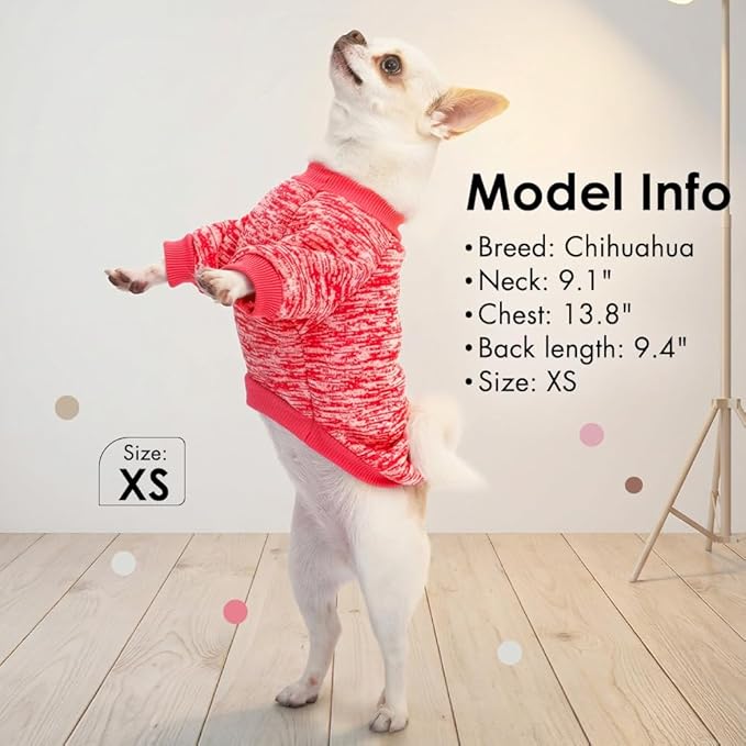 1 Pc Dog Sweaters for Small Dogs Girl Boy Winter Fleece Clothes Warm Soft Dog Sweatshirt Outfit for Dogs Cats Pet Apparel