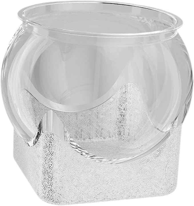 Fish Tank Fish Bowl Aquarium Bowl Multifunctional Accessories,Clear for Home Decor Tabletop Ornament Turtle Viewing Tank, L
