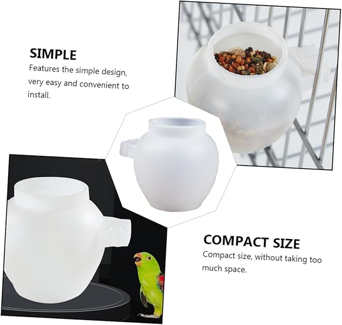 15pcs Plastic Bird Food Box with Clips, Splash-Proof Parrot Feeder Bowls for Cage, Pet Bird Feeding and Watering Supplies