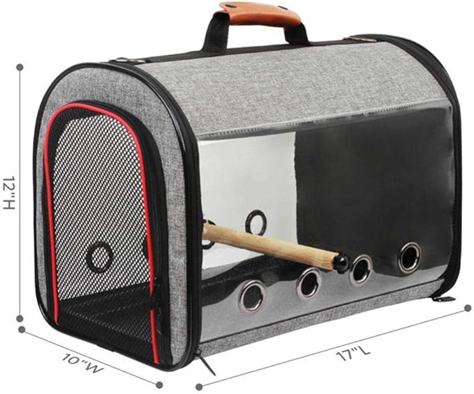 Bird Carriers Bird Travel Carrier Transparent Bird House Portable Parrot Tote Backpack With Double Zipper Design Bird Cage 1Pcs