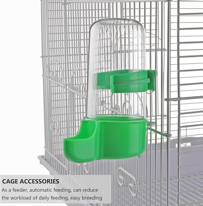 TEHAUX Parrot Water Bottle Automatic Drinker Bird Cage Feeder Small Birds Water Dispenser Easy Installation 4.7 Inch