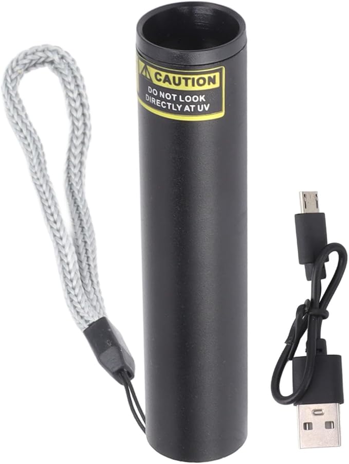 Horoper USB Rechargeable 3W 365nm Flashlight - LED Ultraviolet Flashlight with Black Filter Lens - Aluminum Alloy Shell - Pet Urine Detector for Dog and Cat Urine