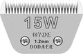 Detachable Pet Dog Grooming Blades-Size 15W Dog Grooming Wide Blade,Cutting Length 3/64" 1.2mm,Compatible with Most Andis,Oster A5,Wahl km10 Clippers