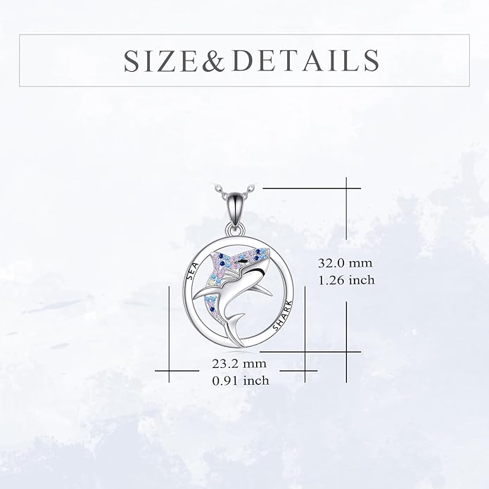 KZX Cat/Dog/Phoenix/Eagle/Whale/Shark/Puffin/Starfish/Chicken/Butterfly/Owl/Bee/Frog/Seahorse Necklace Sterling Silver Animal Pendant Jewelry Gift for Women