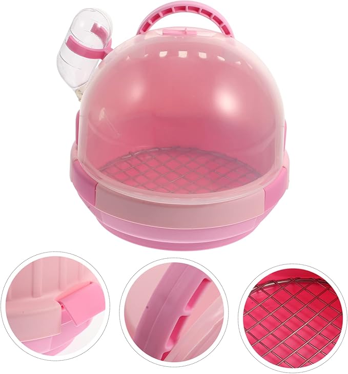 POPETPOP 2PCS Portable Parrot Travel Cage Lightweight Handheld Bird Carrier for Small Birds Insulated PET Case Removable Base