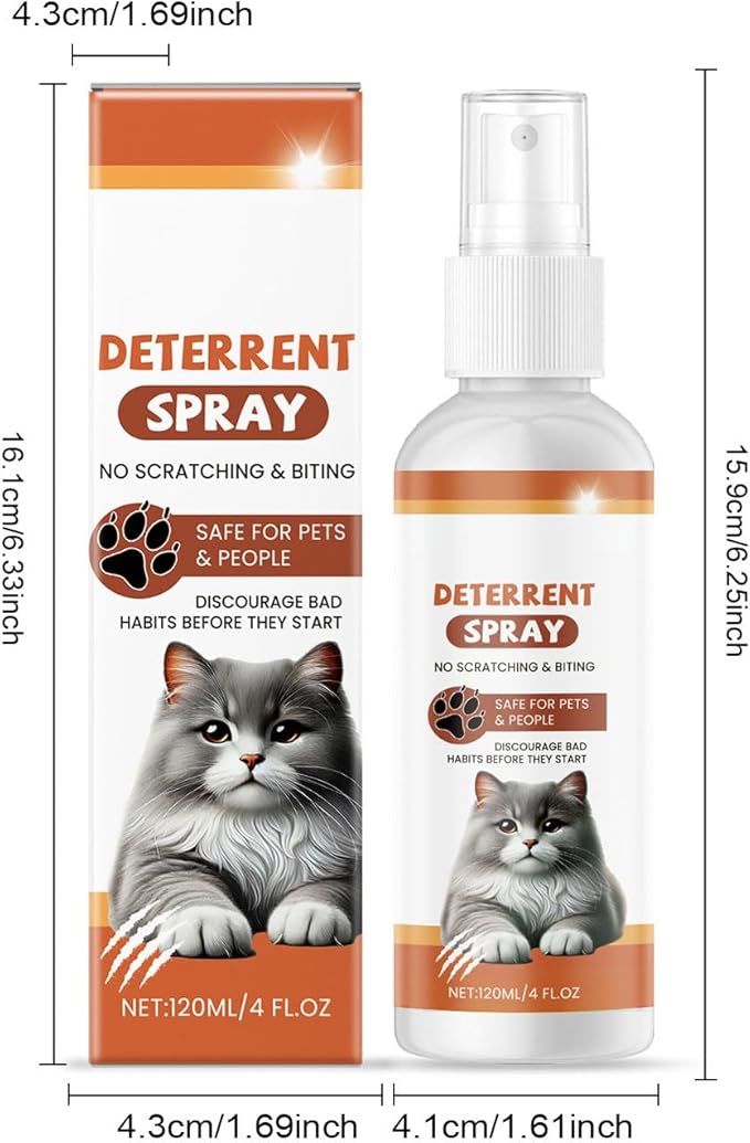 4floz Cats Sprays Indoor Pet Deterring Citrus Scented Extracts for Furniture Protections AntiClimbing Co
