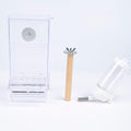 Automatic Bird Feeder for Cage(3ps) No Mess Bird Water Dispenser Clear No Spill Budgie Feeder Cage Accessories for Small Parrots, Cockatiels, Finches, Lovebirds (Transparent Color Flat top 001)