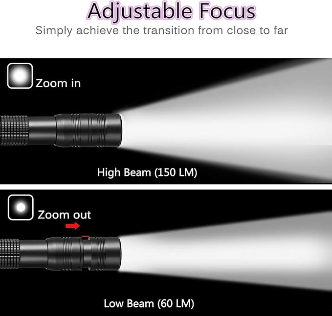 UV Flashlight, 395nm Black Light Pen, LED IPX4 Waterproof Urine Detector for Pet Urine, Cat Dog Stains, Bed Bugs, Night Fishing, Travel