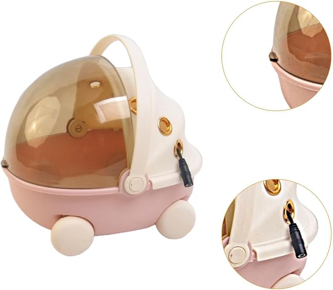Heated Bird Carrier Bag Parrot Travel Cage Small Pet Accessories Winter Warm Bird Nest House for Finch African Greys Outdoor, Pink