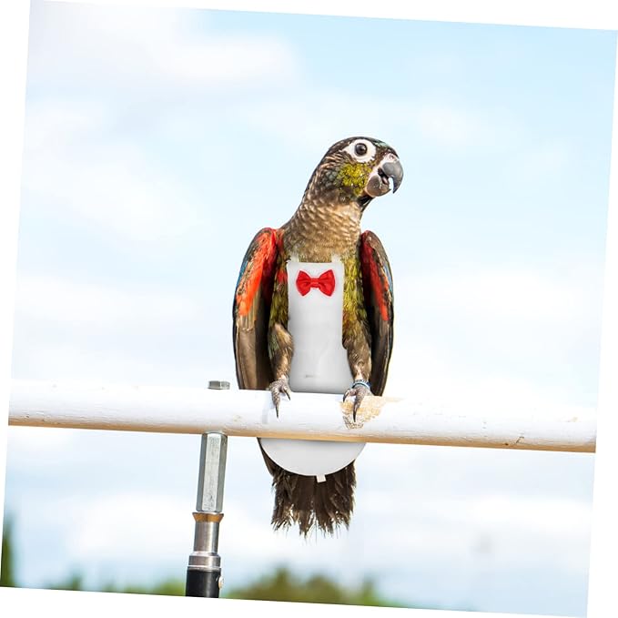 Yardwe Bird Diaper for Parrots and Parakeets Breathable Liner Bow Design for Outdoor